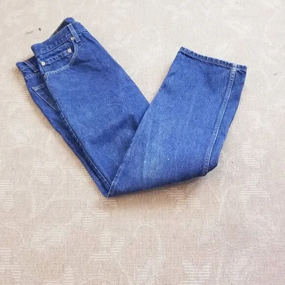Levi’s 505 Jeans 34x30 Made in USA Vintage 90s Orange Tab Straight Leg Blue Deni - Picture 2 of 7